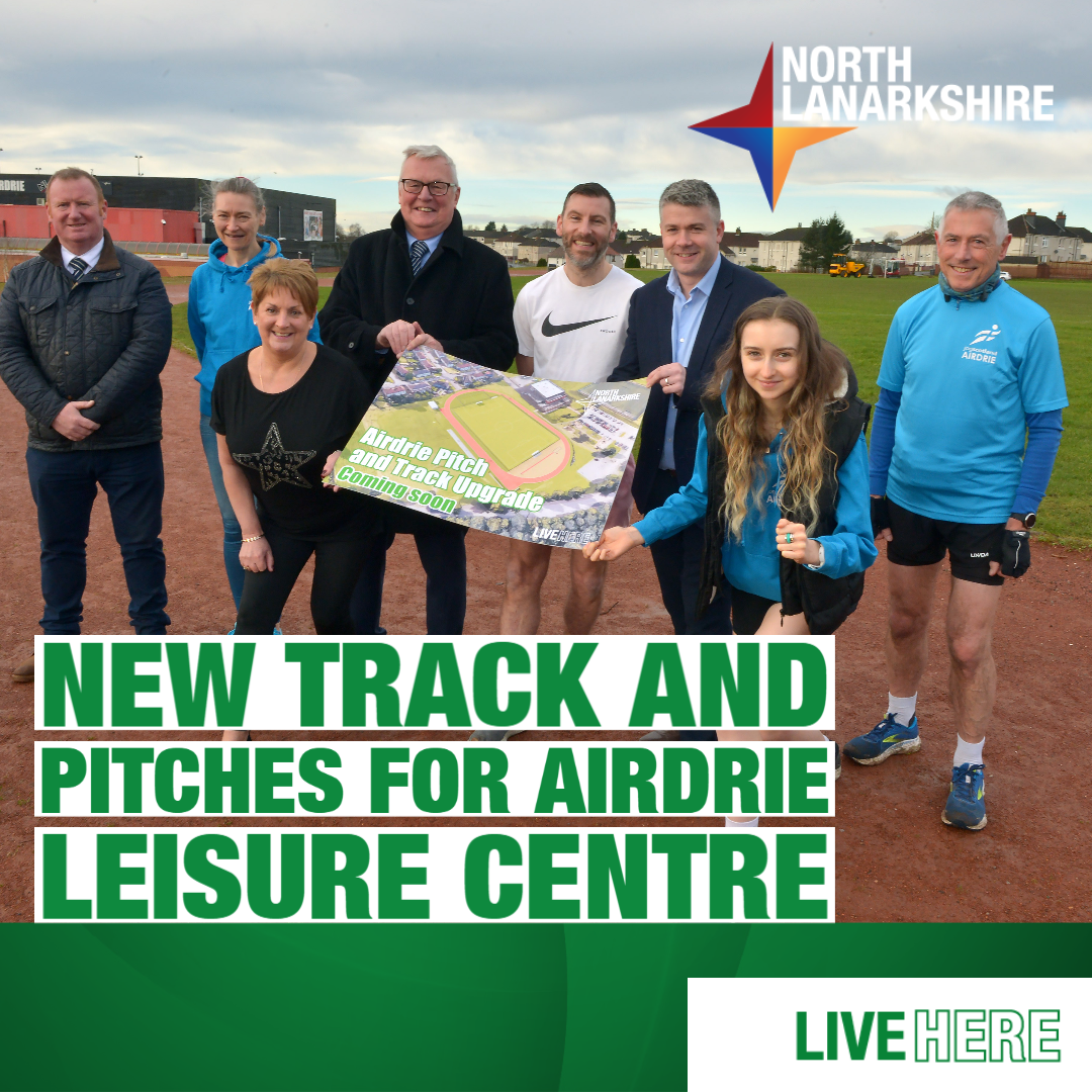 Funding agreed for new track and pitches at Airdrie Leisure Centre